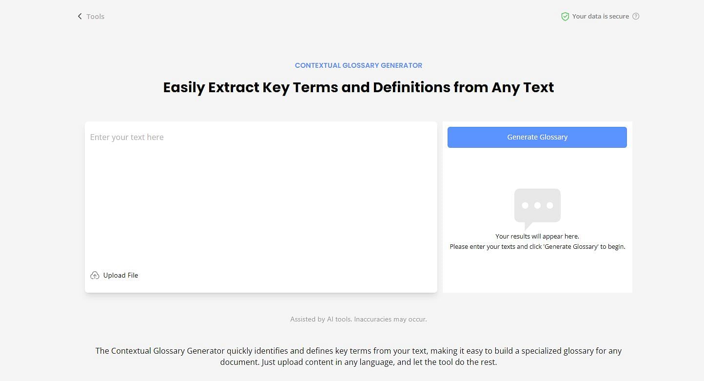 Say Hello to the Contextual Glossary Generator from Tomedes